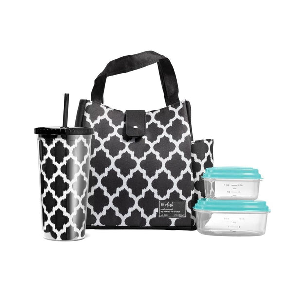 Insulated Lunch Bag with Containers & Tumbler