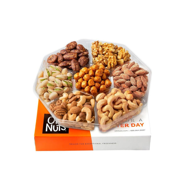 Oh! Nuts 7 Variety Roasted Salted Nuts Holiday Gift Basket