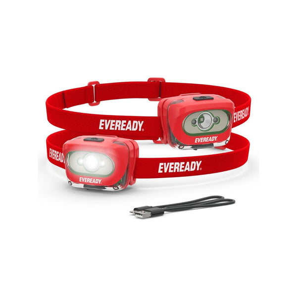 Pack of 2 Eveready LED Rechargeable Headlamps