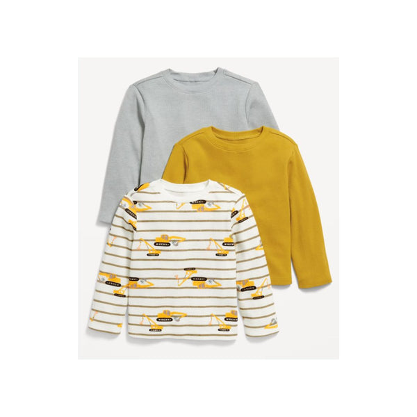 3-Pack Long-Sleeve Toddler Boys T-Shirts (Many Styles)