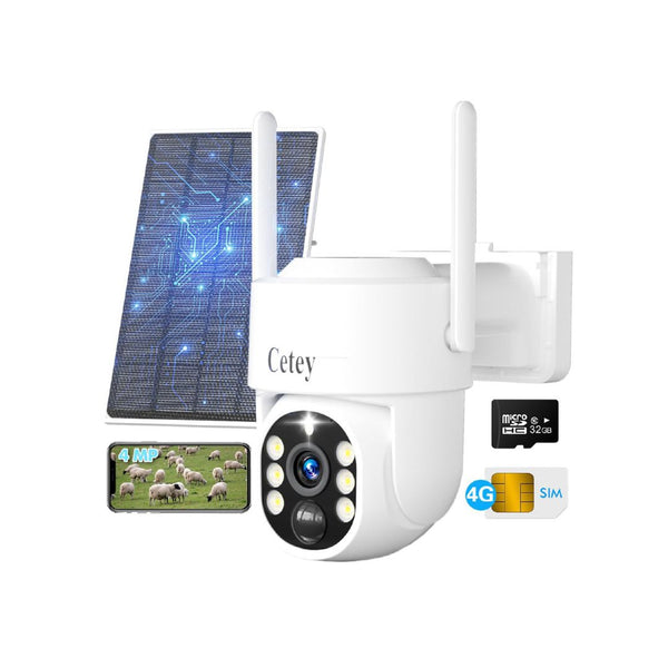 4G LTE Outdoor Solar Security Camera with Audio