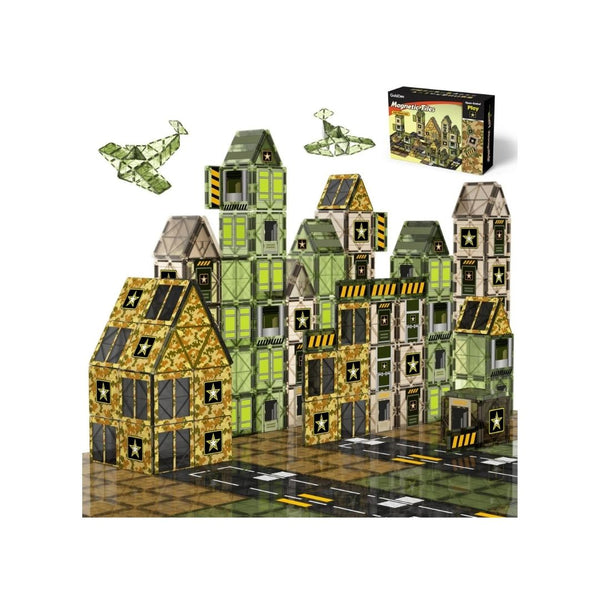 100-Pcs Army Magnetic Building Blocks Toys
