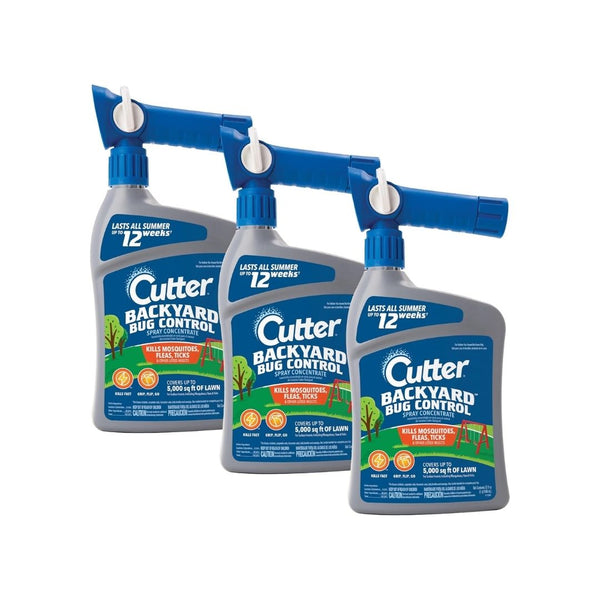 3-Pack Cutter Backyard Bug Control Spray Concentrate