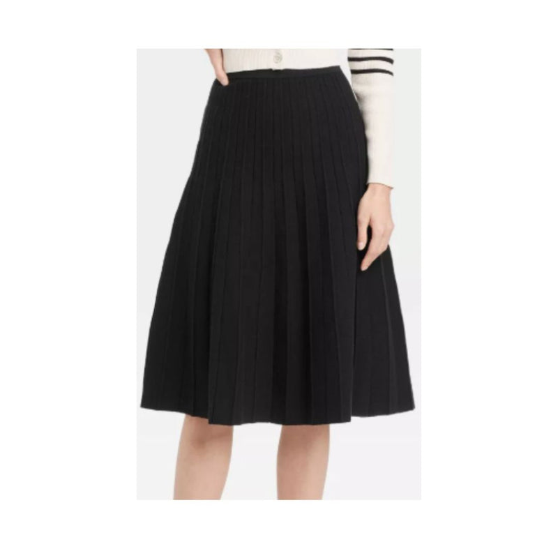 Women's Pleated Midi Sweater Skirt