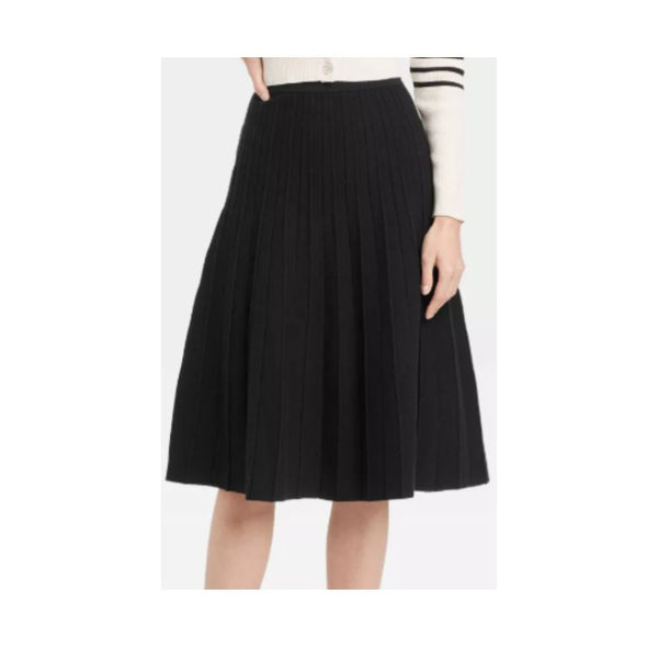 Women's Pleated Midi Sweater Skirt