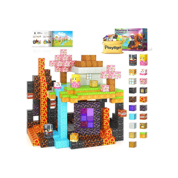 100-Pcs Mine World Magnetic Blocks