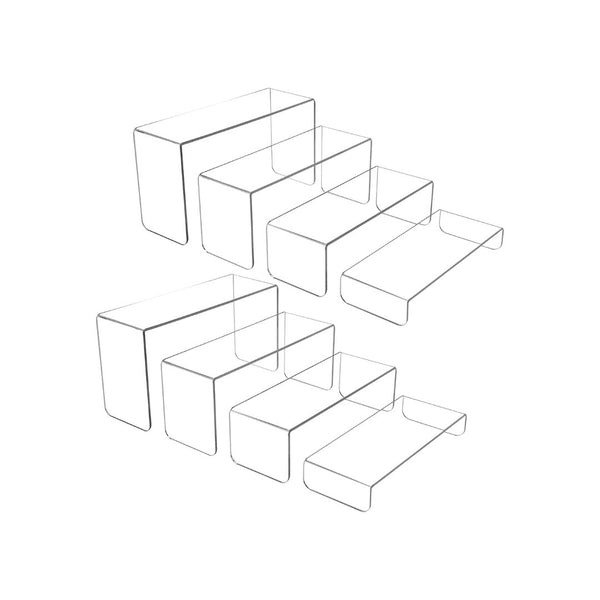 Set of 8 Acrylic Rectangle Riser Display Stands
