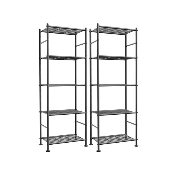 2-Pack 5-Tier Metal Storage Shelves