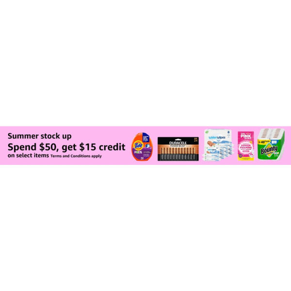 Earn A $15 Amazon Credit On $50 Home Essential Purchases! Save On Paper Towels, Toilet Paper, Kleenex, Plates, And More!