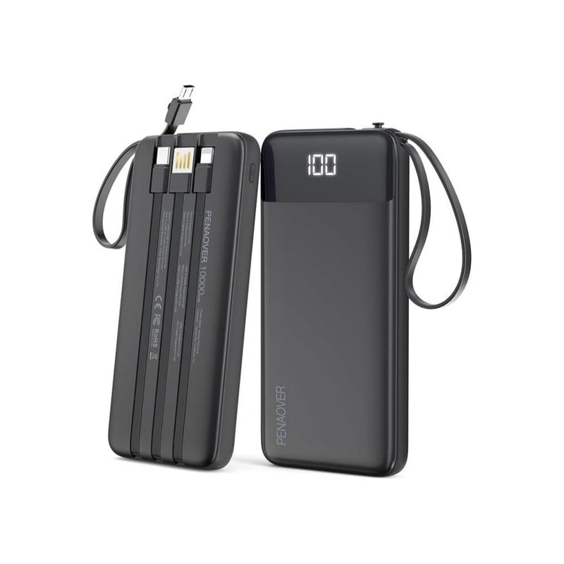 10000mAh Portable Charger Power Bank with Cable