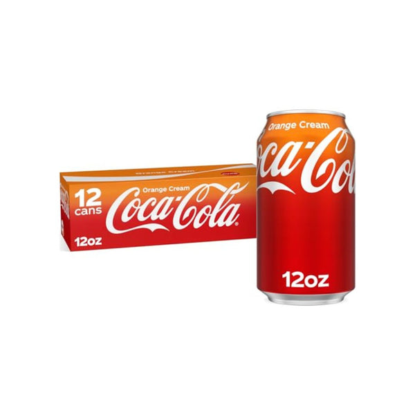 12 Cans Of Coke Orange Cream Or Zero Sugar
