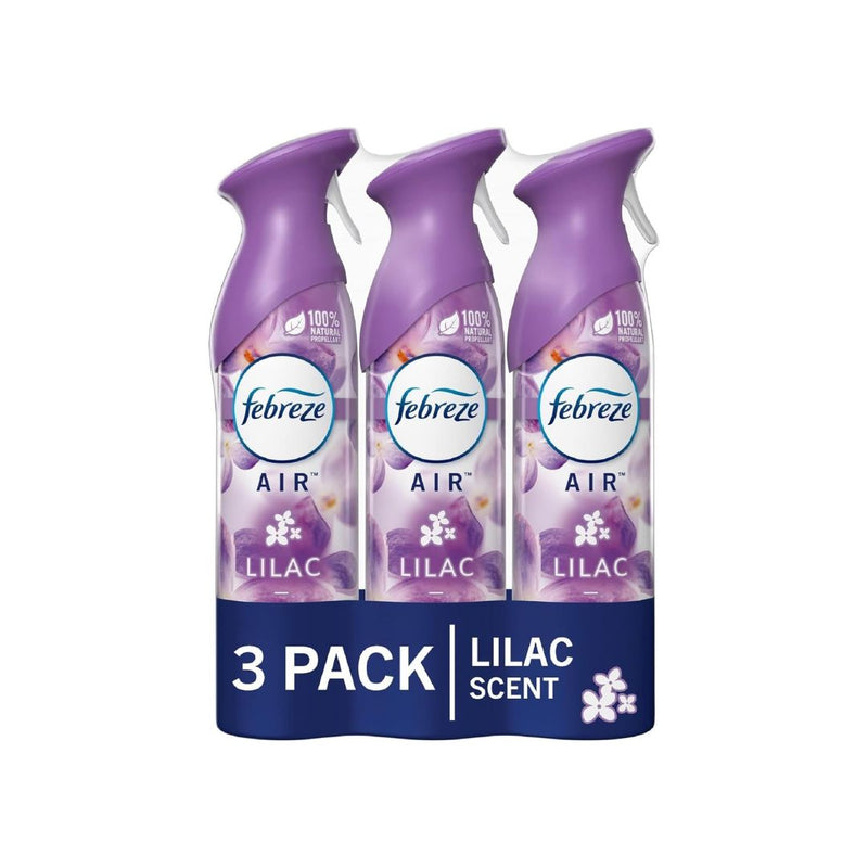 3 Febreze Air Mist Air Freshener Spray, Lilac Scent