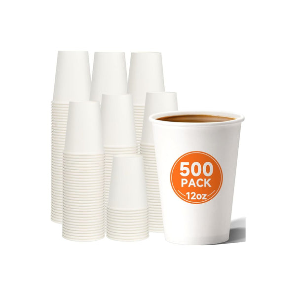 500 Count 12 oz Disposable Paper Coffee Cups