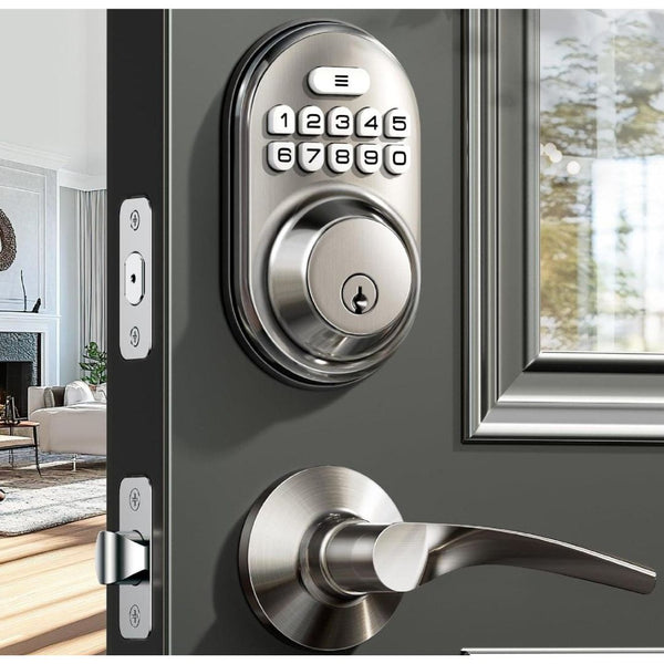 Keyless Entry Door Lock with Lever Handles