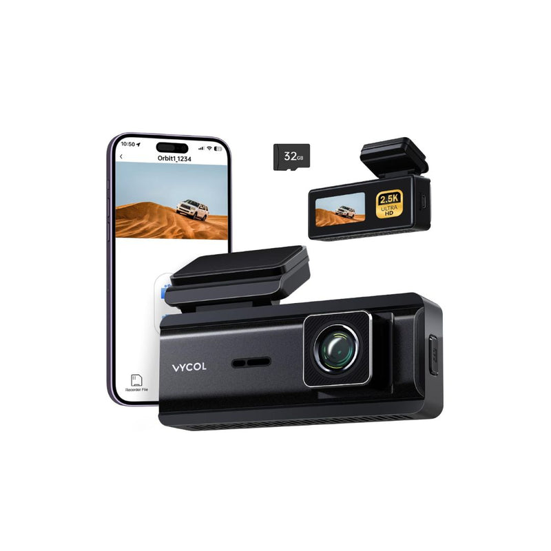 2.5K Dash Cam with Night Vision and WiFi