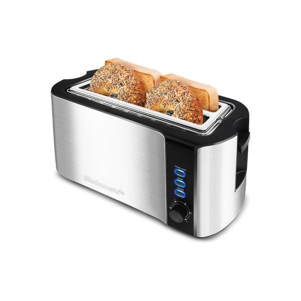 Elite Gourmet Long Slot 4 Slice Toaster