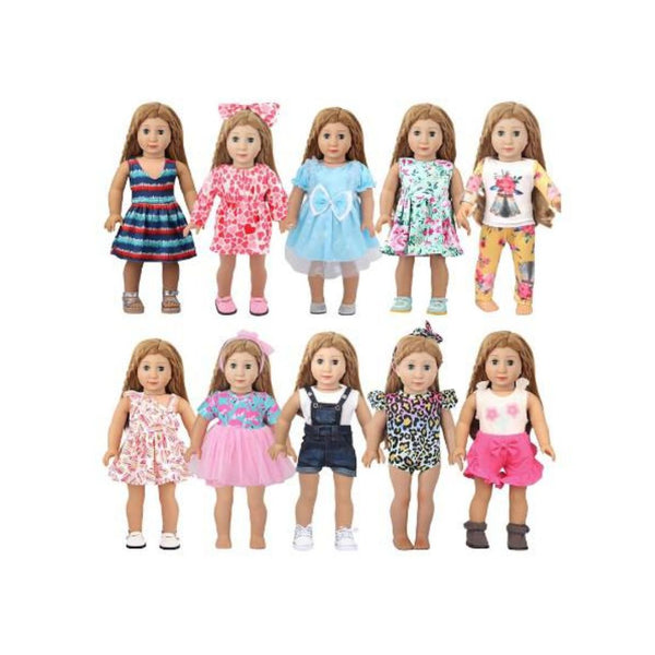 10 Sets of 18" American Doll Clothes