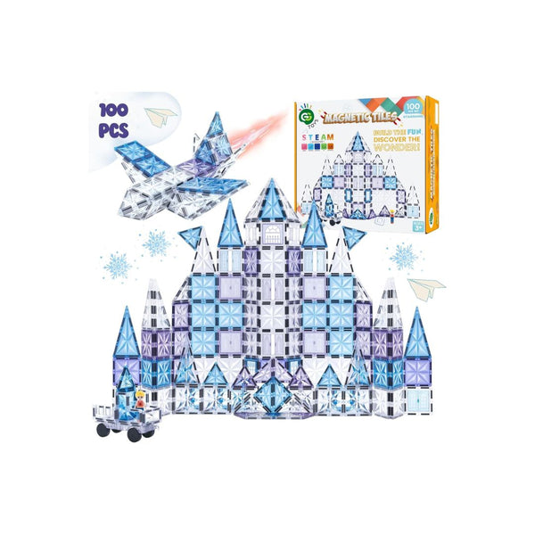 100-Pcs Ice Castle Magnetic Tiles