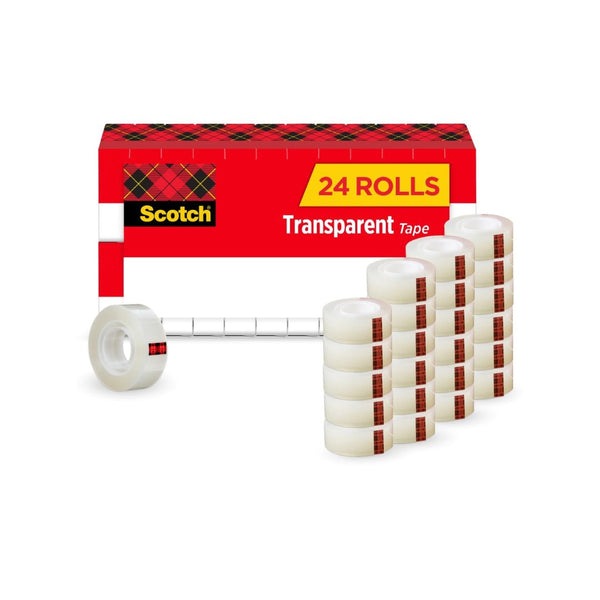 24 Rolls of Scotch Transparent Tape