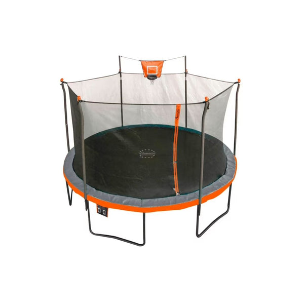 15ft Multiplay Trampoline & Enclosure Combo Set with Basketball