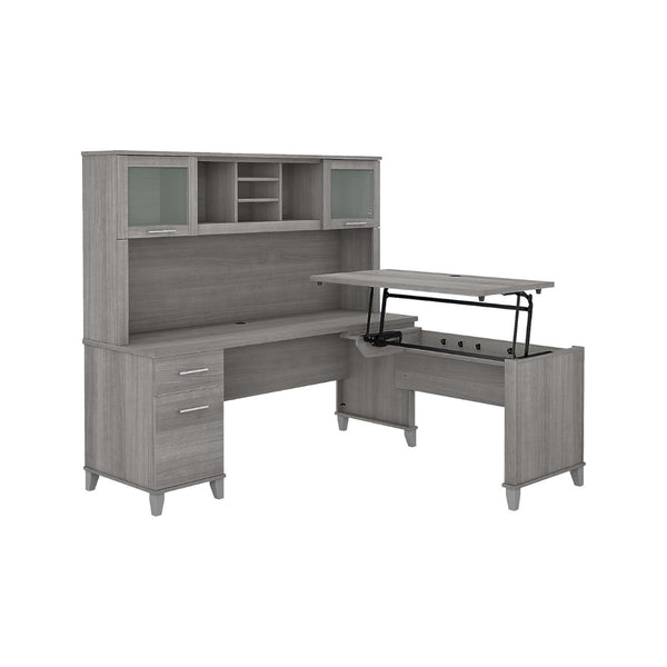 Bush Furniture Somerset 72W 3 Position Sit to Stand L Shaped Desk