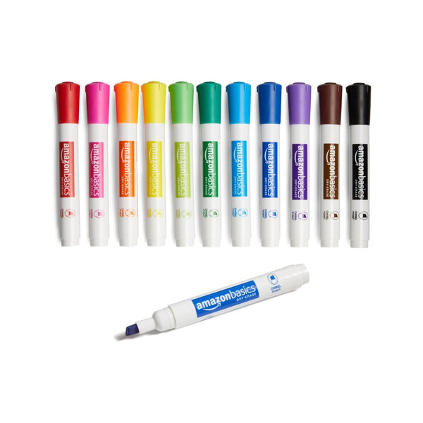 12 Amazon Basics Dry Erase Markers