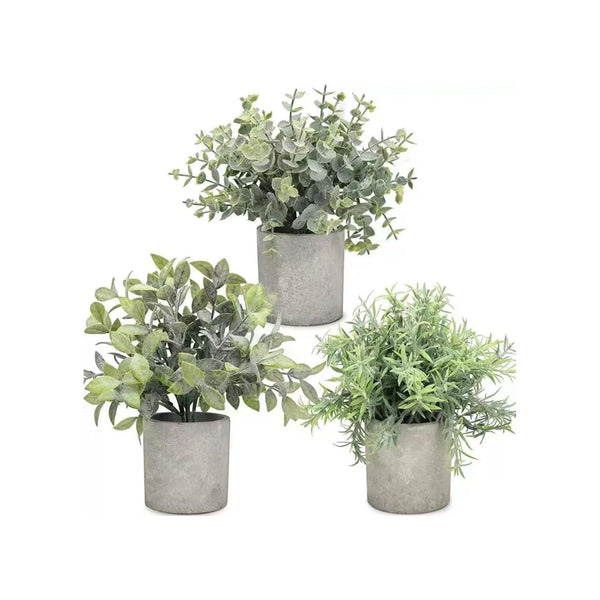 3-Pack Artificial Eucalyptus Plants