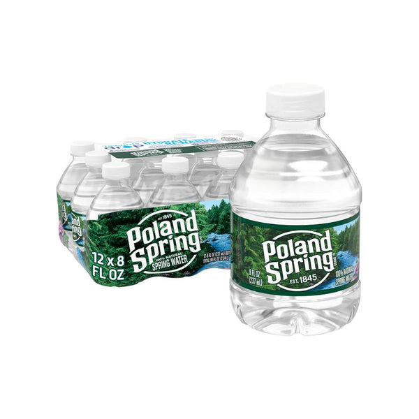 12 Bottles of 8 Fl Oz Poland Spring Maine Spring Water