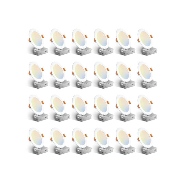 24 Pack Amico Ultra-Thin LED Recessed Lights