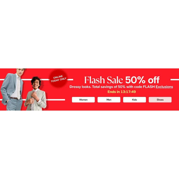 Save Up To 75% On Men’s, Women's, And Kids' Dress Clothing from Macy's Flash Sale!