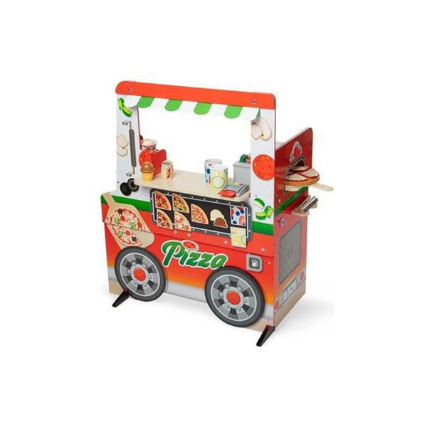 Melissa & Doug Wooden Pizza Food Truck with Play Food