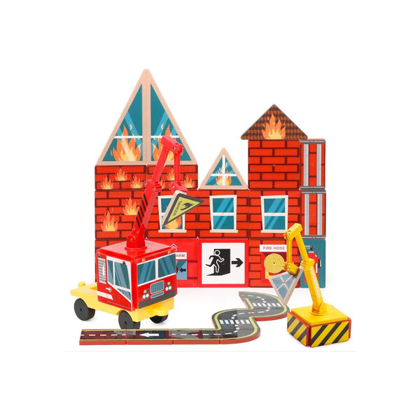 40-Pcs Magnetic City Rescue Set