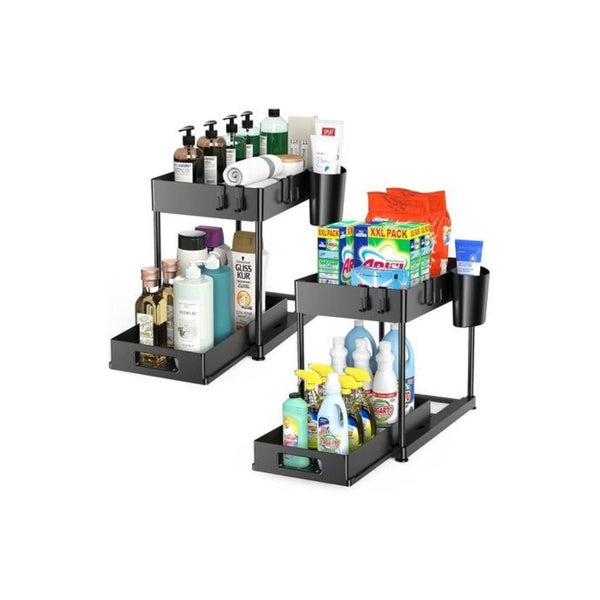 Under Sink Organizers With Pull-Out Sliding Drawer