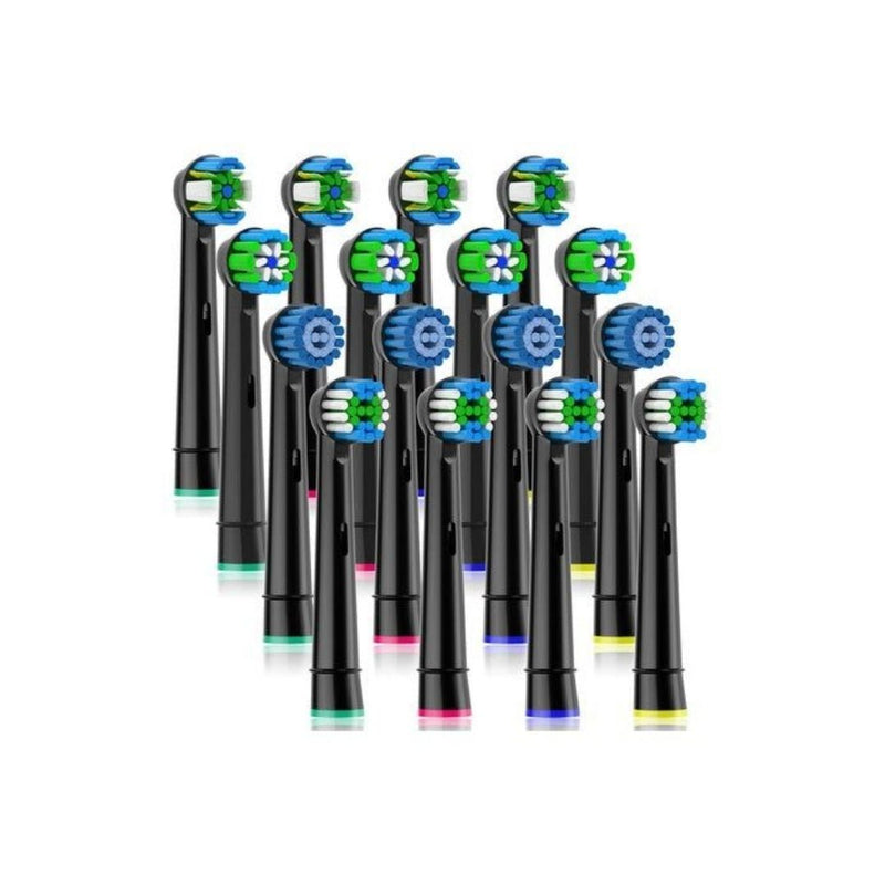 16 Replacement Toothbrush Heads, Compatible with Oral-B, Braun & More