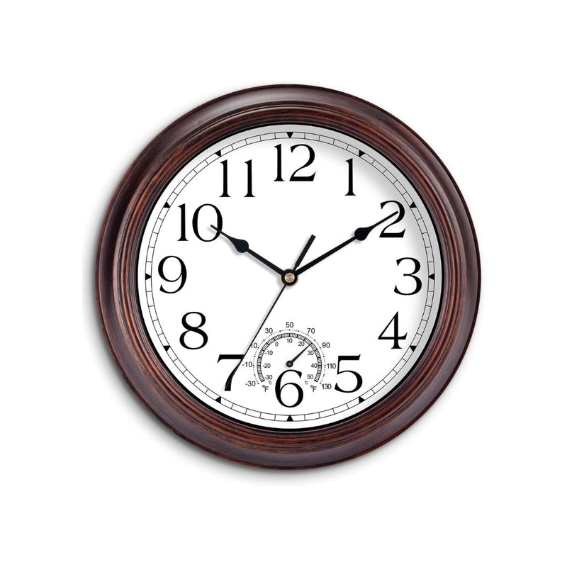 Wall Clock with Thermometer