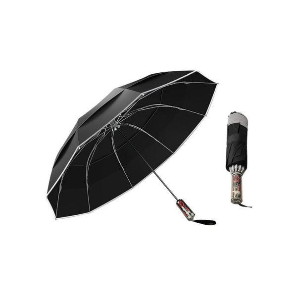 Compact Windproof Golf Umbrella with Double Canopy