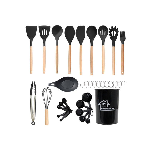 33-Pcs Non-Stick Silicone Cooking Kitchen Utensils