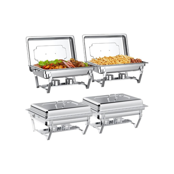 4-Pack 8-Qt Chafing Dish Buffet Set with Lids