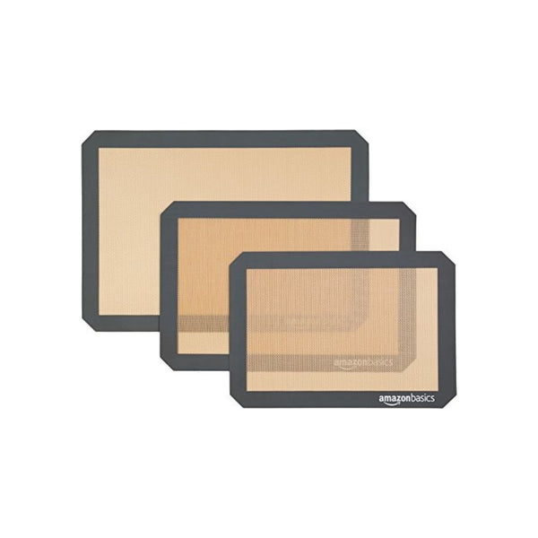 Set Of 3 AmazonBasics Silicone Non-Stick Baking Mats