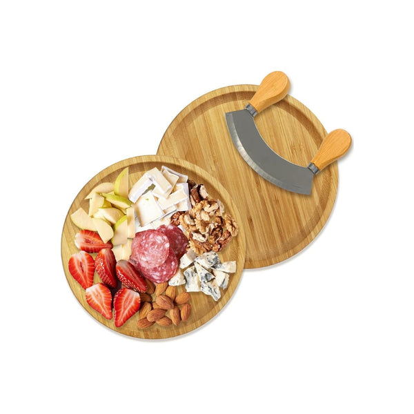 8x8 inch Round Bamboo Serving Tray