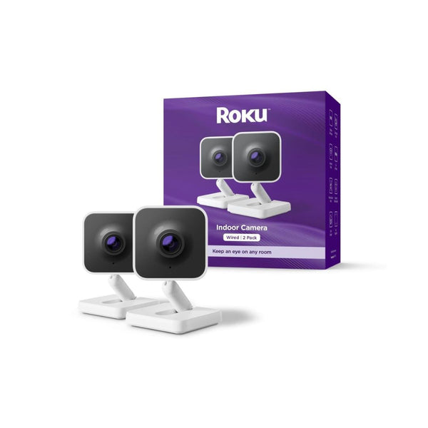 2 Pack Roku Indoor Security Camera with Night Vision