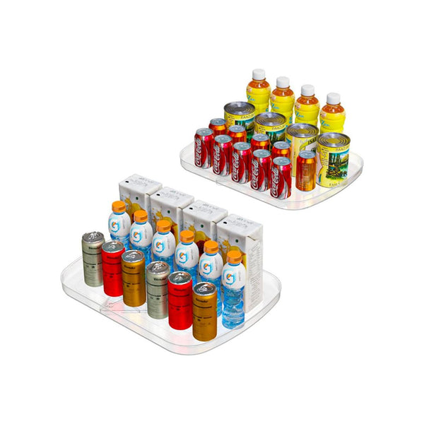 2-Pack Refrigerator Lazy Susan Turntable Organizer