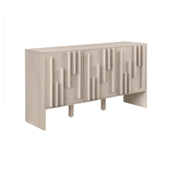 Walker Edison Contemporary Detailed 3-Door Sideboard 55 Inch