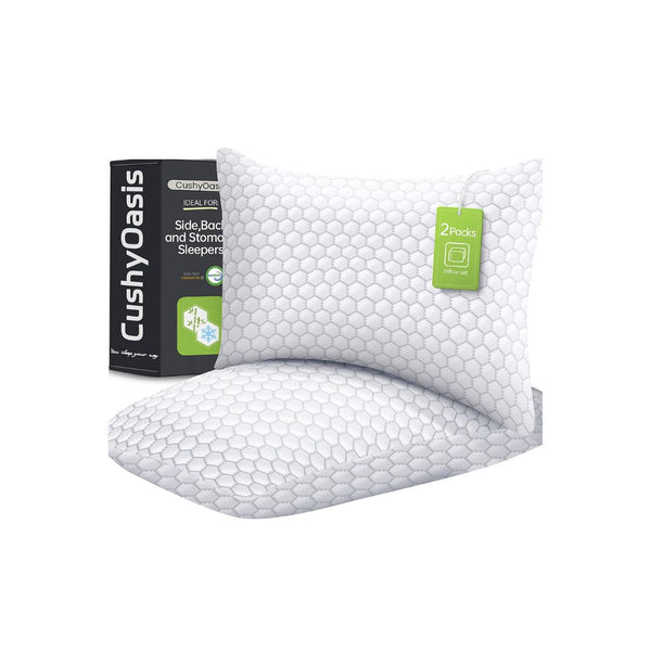 2-Pack Adjustable Memory Foam Pillows