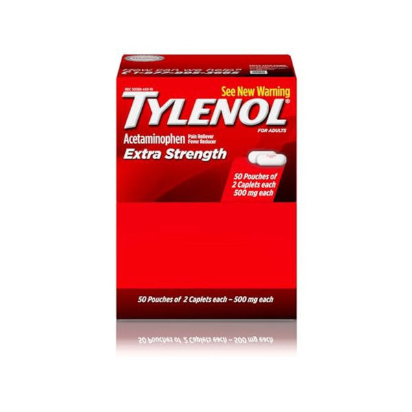 50-Pack 2-Caplet Punches of Tylenol Extra Strength