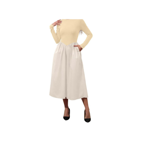 Womens Boat Neck Long Sleeve Maxi Dress