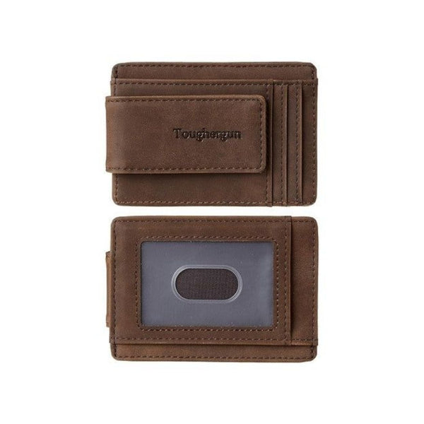 Ultra Slim Magnetic RFID Leather Wallet