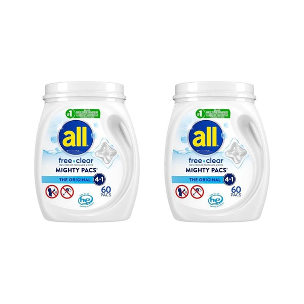 120 Count All Mighty Pacs Laundry Detergent