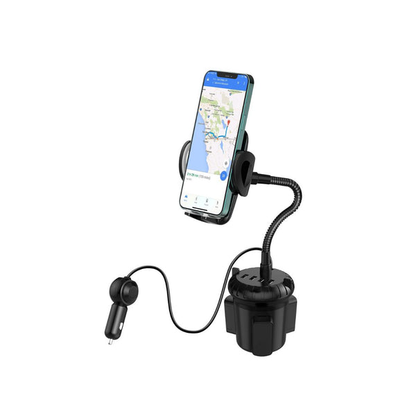 4-Port USB Car Charger & Phone Mount