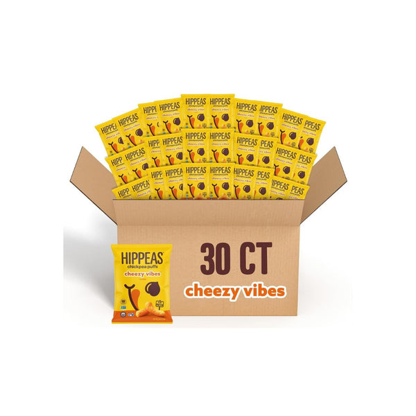 30 Pack HIPPEAS Cheezy Chickpea Puffs Snacks (OU)